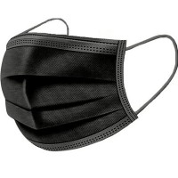 3 layer face mask black